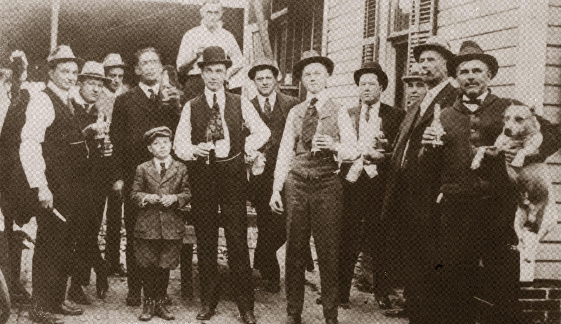 A group of men standing next to each other.