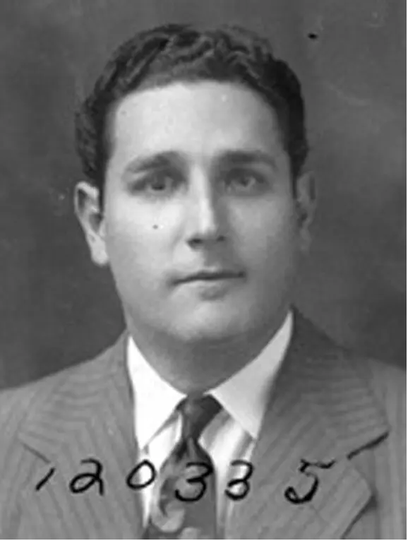 A man in suit and tie posing for the camera.