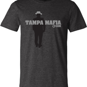 A black t-shirt with the tampa mafia logo on it.